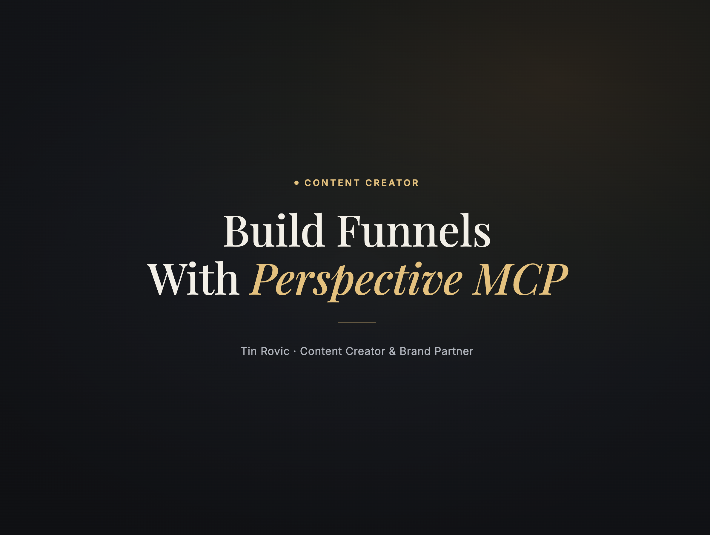 This MCP Turns Claude Into a Funnel Builder (Perspective MCP)