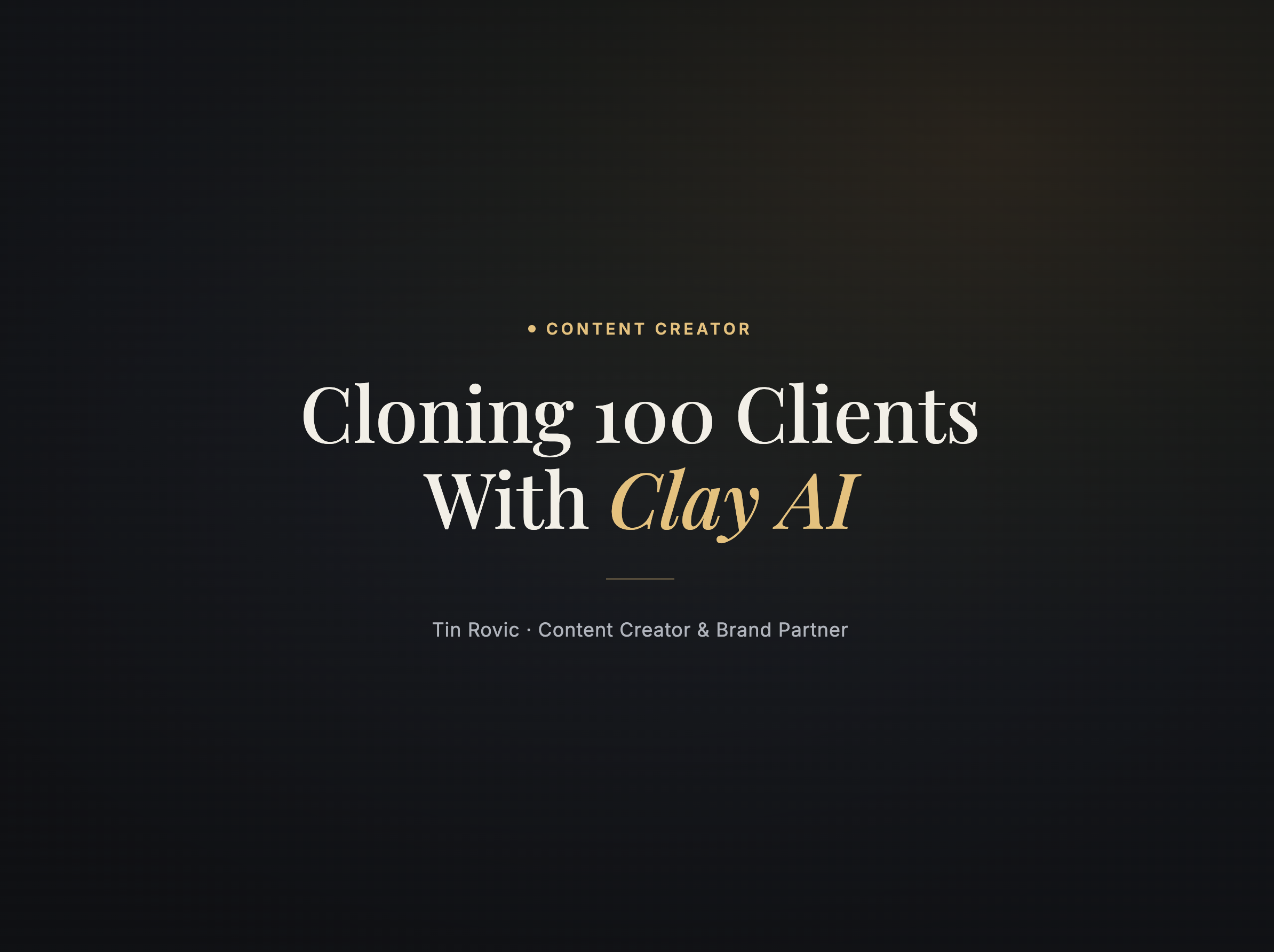 I Cloned My Best Client 100 Times With Al