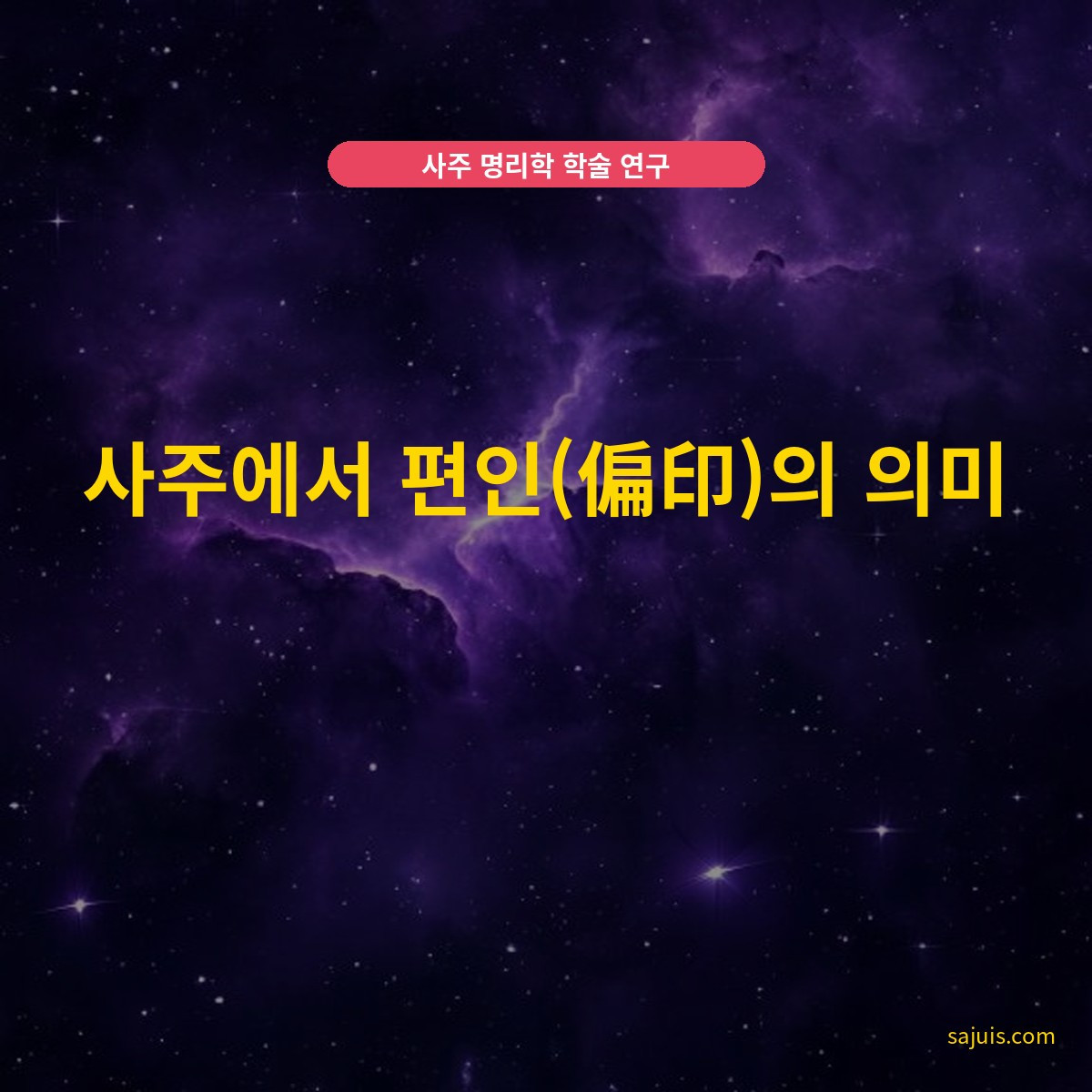 사주에서 편인(偏印)의 의미