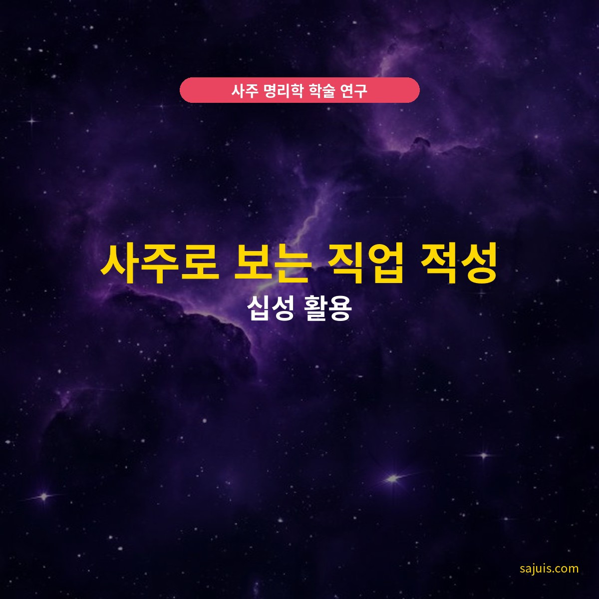 사주로 보는 직업 적성 — 십성 활용