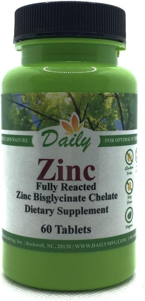 Daily Manufacturing Zinc 60 60 Tablets EXP 10/2029