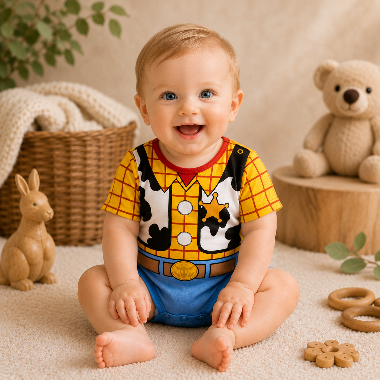 Bebé durmiendo plácidamente con ropa Teddy White