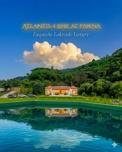 ATLANTIS 4BHK AT PAWNAWelcome to Atlantis A peaceful luxury villa stay surrounded by nature, la.webp