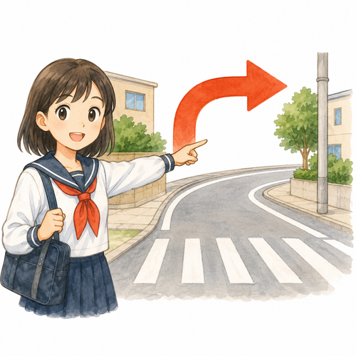 14. 右へ曲がります（みぎへまがります）— berbelok ke kanan.png