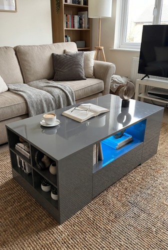 Coffee table with storage from DHS with blue LED shelving.png