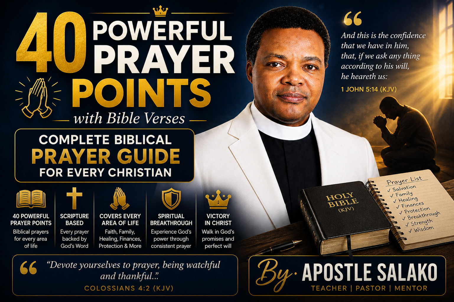 40 Powerful Prayer Points with Bible Verses (Complete Biblical Prayer Guide for Every Christian)