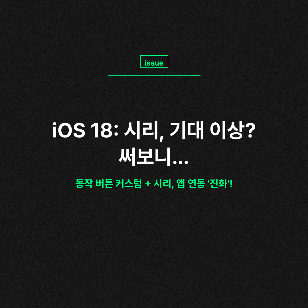 iOS 18 업데이트 후 더욱 똑똑해진 시리 기능을 아이폰에서 사용하는 모습