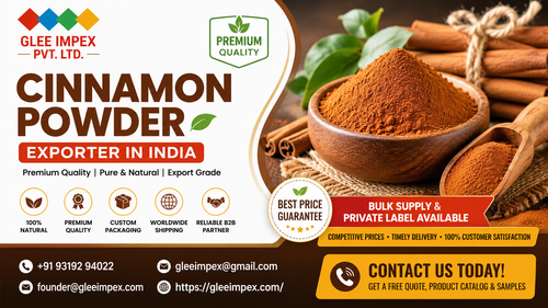 Cinnamon Powder Exporter in India Premium Quality Spice Supplier & Global Exporter GLEE IMPEX.png