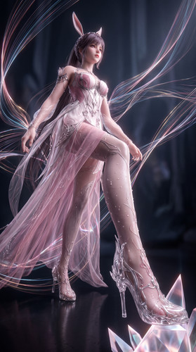 Woman in pink dress close up 202607052353.1