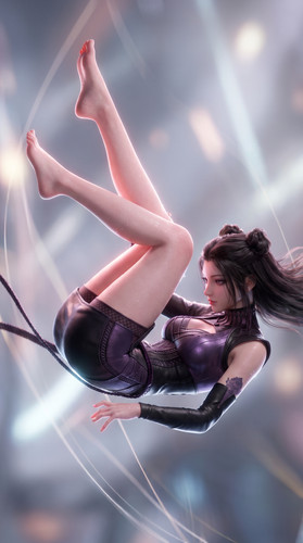Woman in purple outfit long 202607060141.1