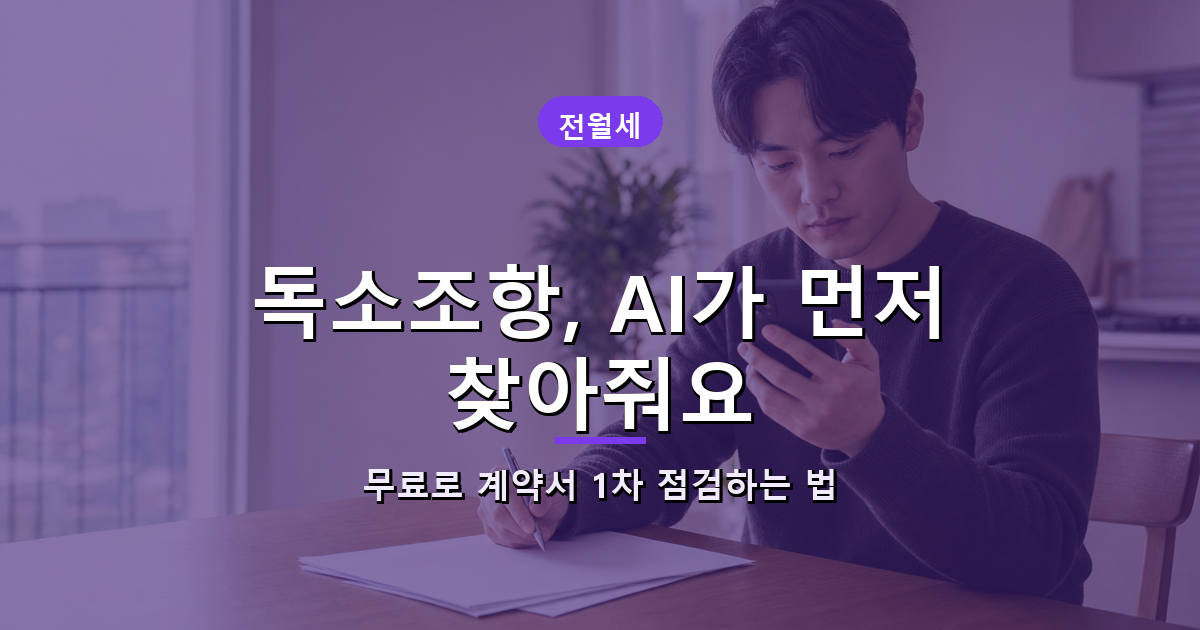 계약서 독소조항 AI 무료 점검 안내 썸네일