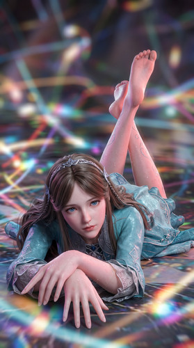 Woman in blue dress barefoot 202607060103.jpg