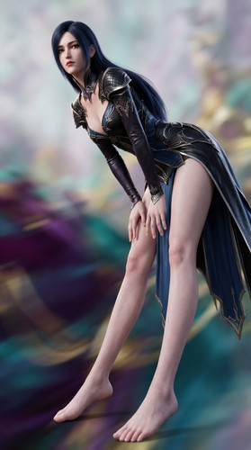 Woman in blue black outfit 202607060225.jpg