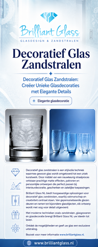 Decoratief Glas Zandstralen Creëer Unieke Glasdecoraties met Elegante Details.png