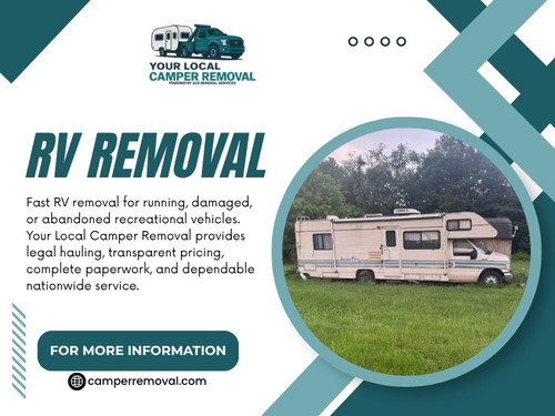 When a motorhome has reached the end of its useful life, keeping it rarely offers any real benefit. Your Local Camper Removal provides dependable assistance with RV Removal, helping property owners clear unwanted recreational vehicles safely and efficiently.

Phone no: +1(844) 474-2429

Read Our Blogs:
https://camperremovalservices.medium.com/
https://camperremoval.mystrikingly.com/
https://penzu.com/public/fcd6ef5574bf5653

More Links:
https://campsite.bio/camperremovalservices
https://vimeo.com/camperremoval
https://www.blurb.com/user/camperremova
https://zumvu.com/camperremoval/