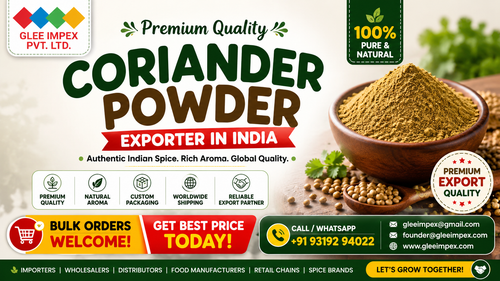 Coriander Powder Exporter in India Premium Spice Manufacturer & Global Supplier GLEE IMPEX.png
