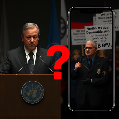A dramatic split screen showing a man in a dark suit with a shadowy face speaking into a microphone .png