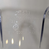 Windshield part number close up