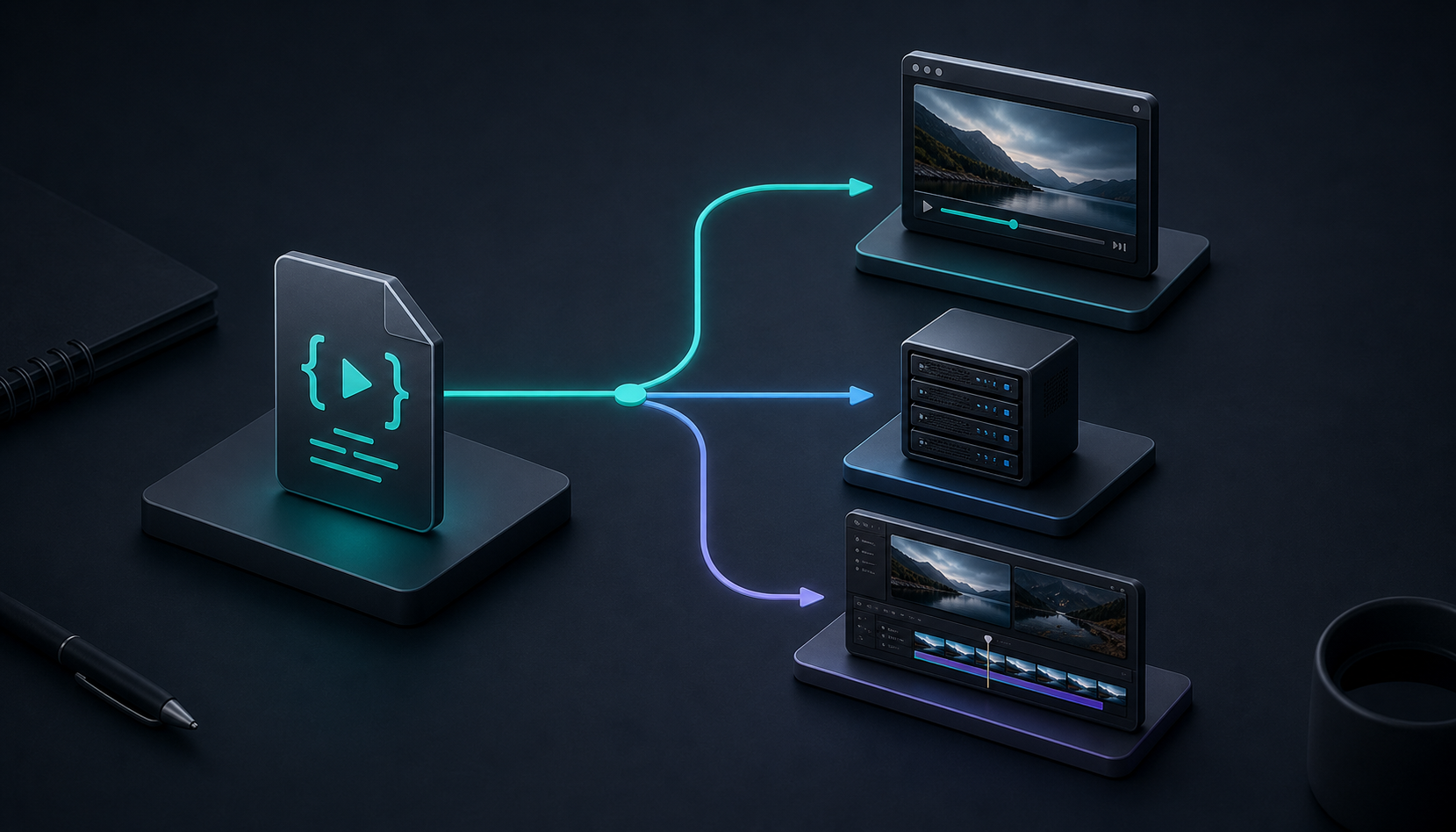 Decision matrix visual for choosing a VideoFlow renderer