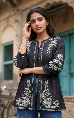 Buy Black and White Kurtis – Cotton & Printed Styles Online.jpg