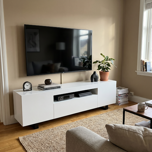 Media Storage Unit in a Modern TV Unit Area Plan.png