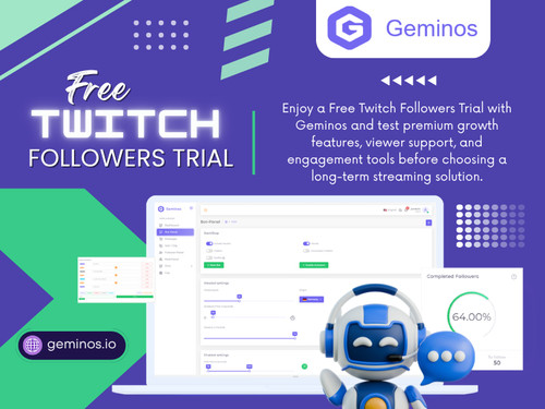 Many beginners look for ways to increase visibility and explore options like a free twitch followers trial to understand how follower growth services work. While these opportunities can provide useful insights, it is important to approach them with realistic expectations and a clear understanding of Twitch growth.

Read Our Blogs:
https://geminosio.wordpress.com
https://geminosio.medium.com/free-twitch-viewer-b0dabc45ceac 
https://geminosio.tumblr.com

More Links:
https://taplink.cc/geminosio
https://gravatar.com/geminosio
https://www.apsense.com/user/geminosio