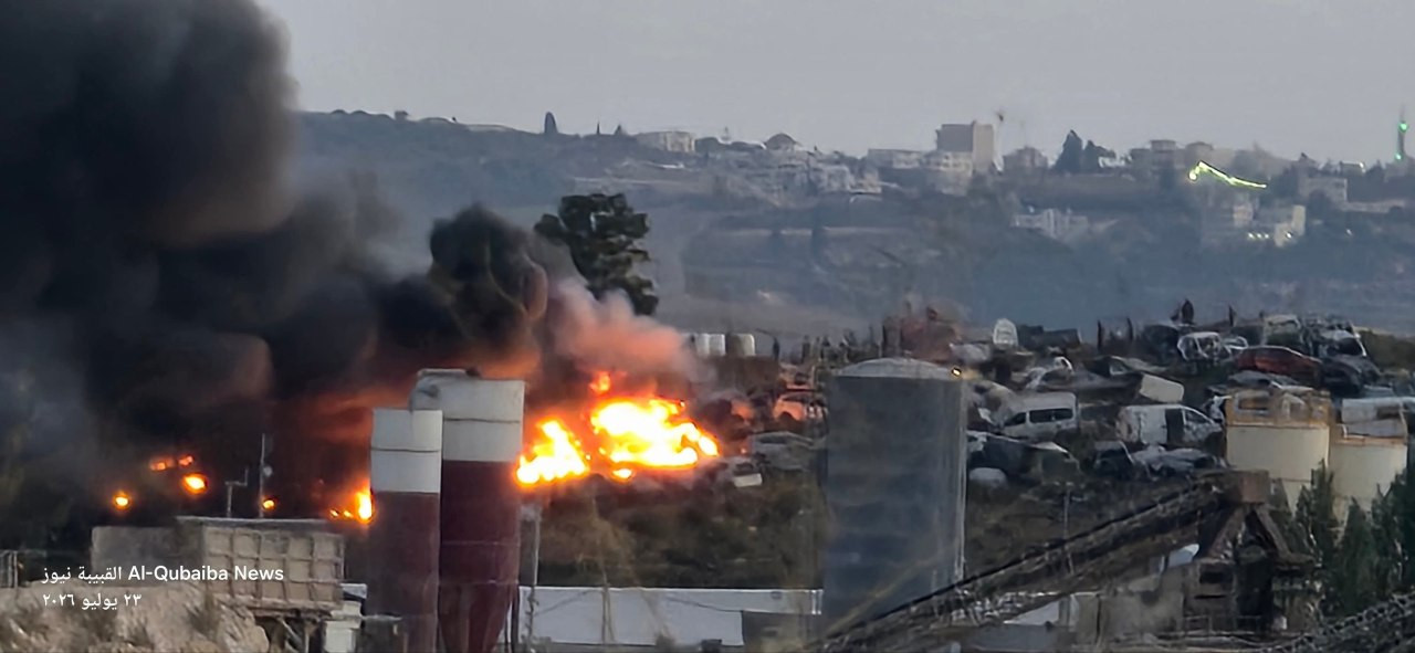 اندلاع حريق في منطقة عرابي ببلدة رفات شمال غرب القدس المحتلة...