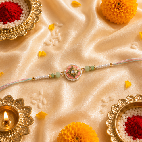 Premium Floral Designer Rakhi