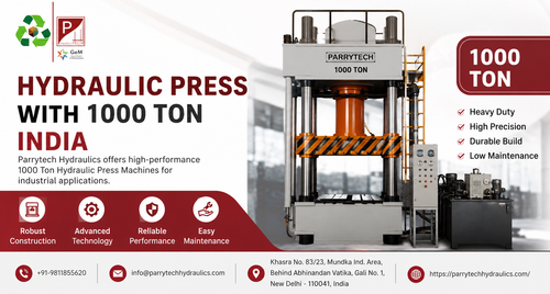 Hydraulic Press with 1000 Ton India | Parrytech hydraulics.png