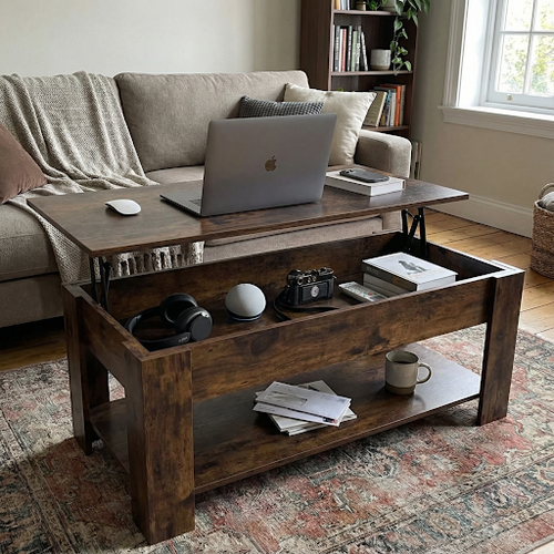 Practical RUSTIC-finish coffee table with storage for a busy home.png