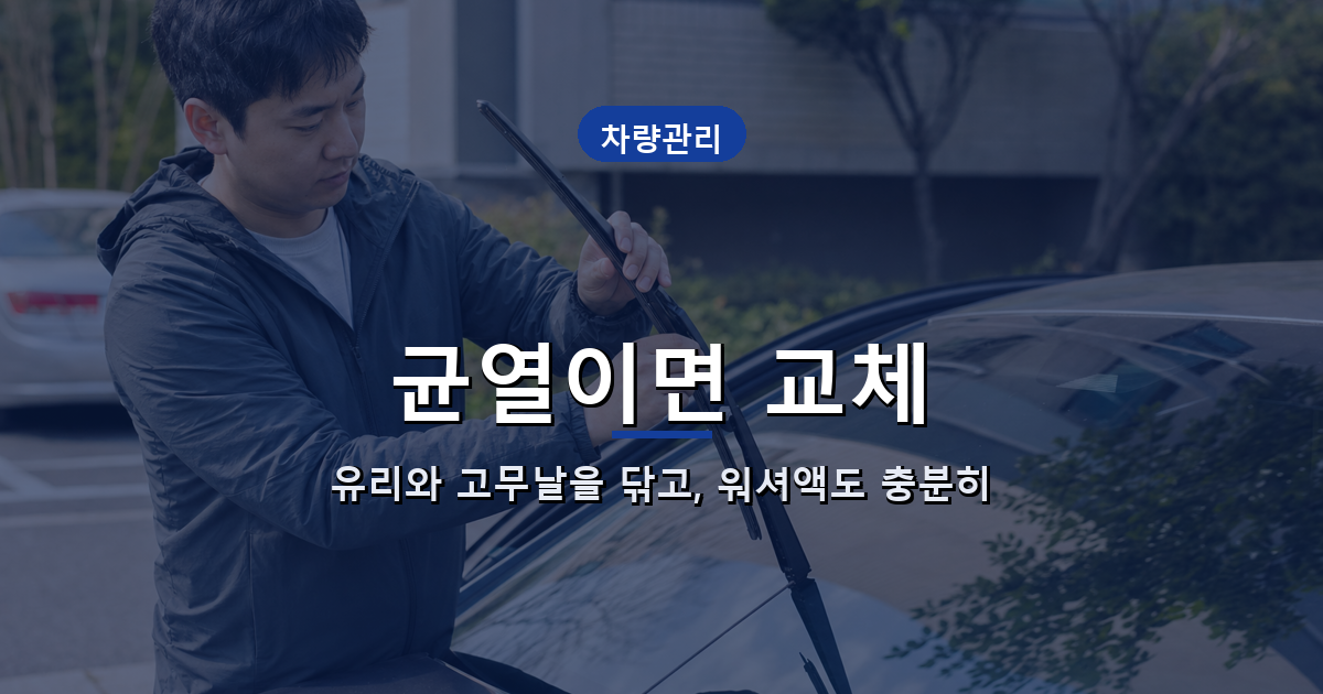 3단계 &middot; 그래도 남으면 손상된 고무날 교체 내용 이미지