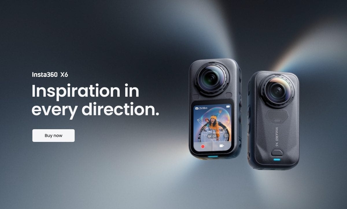 Insta360 X6 với thiết kế nhỏ gọn, dễ dàng cầm nắm