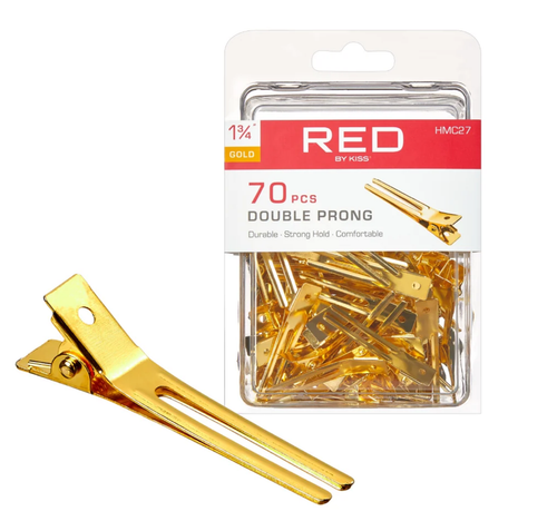 Red by Kiss Double Prong Clips (70 Count) Gold.png