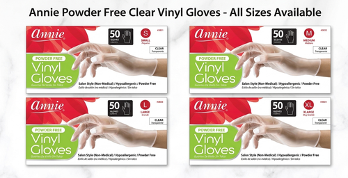 Annie Vinyl Gloves 50 Count (Clear)