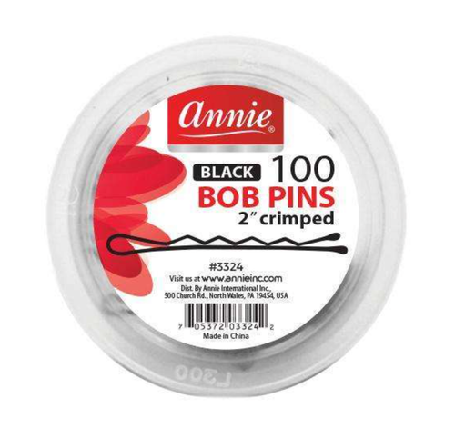 Annie Bob Pins (100 Count) Black, 2'' Crimped.png