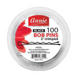 Annie Bob Pins (100 Count) Black, 2'' Crimped