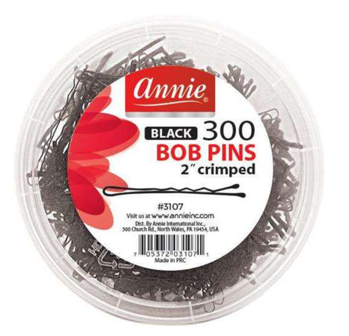 Annie Bob Pins (300 Count) Black, 2'' Crimped.png