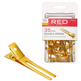 Red by Kiss Double Prong Clips (35 Count) Gold