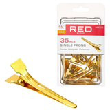 Red by Kiss Single Prong Clips (35 Count) Gold