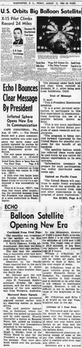 NASA launched Echo 1, the first successful passive communications satellite in 1960 2.jpg