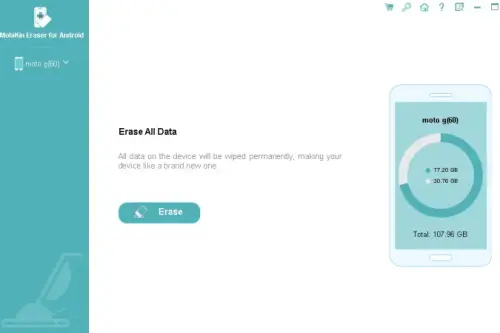 Mobikin Eraser for Android UI Main Window.webp