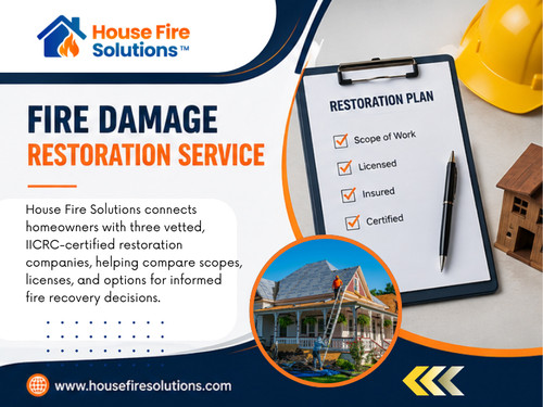 Using practical information about fire damage restoration and repair options can help homeowners ask more useful questions before committing to a contractor.


Official Website: https://www.housefiresolutions.com/resources/fire-restoration-service

House Fire Solutions
Phone: (866) 934-1703

Read Our Blogs:

https://housefiresolutionsservices.mystrikingly.com/
https://housefiresolutions.jimdofree.com/
https://housefiresolutions.weebly.com/

More Links:

https://www.mixcloud.com/housefiresolutions/
https://sketchfab.com/housefiresolutions
https://www.notebook.ai/@housefiresolutions