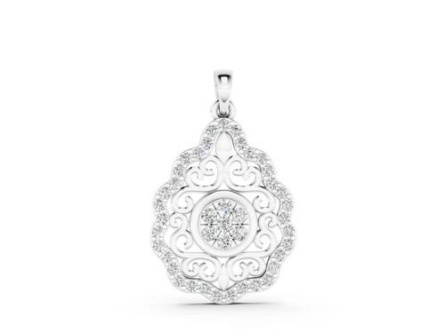 White Gold Round Diamond Halo Pendant with Filigree Design.jpg