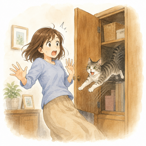 9. びっくりする — kaget.png