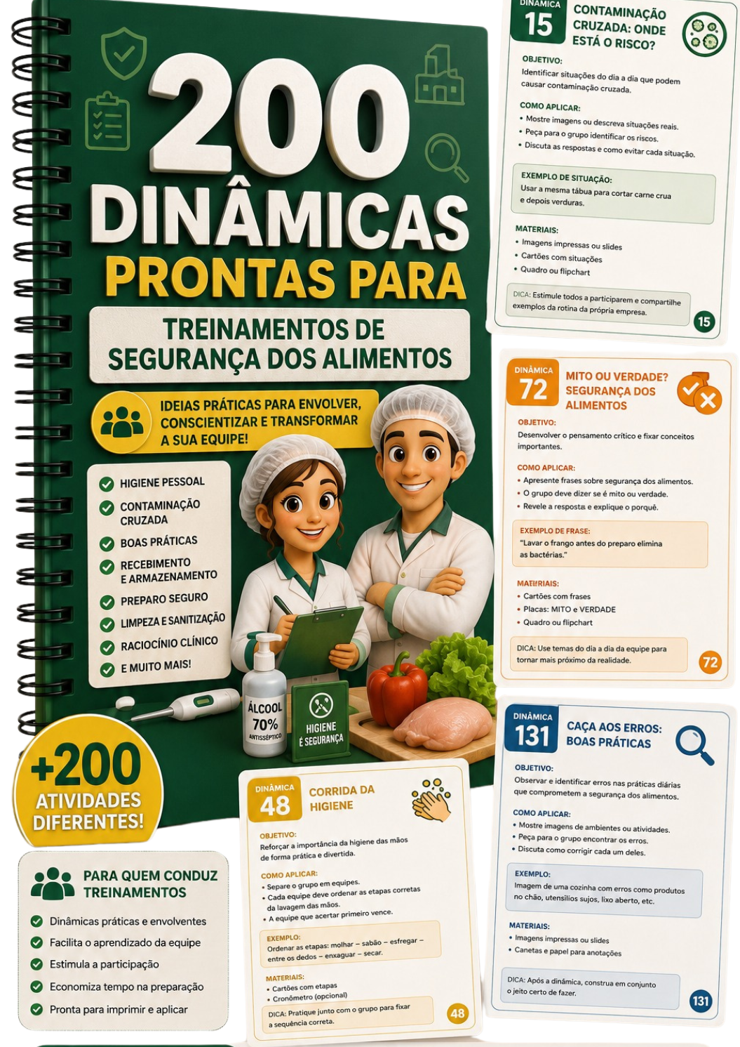 200 Dinâmicas Prontas para Treinamentos de Segurança dos Alimentos