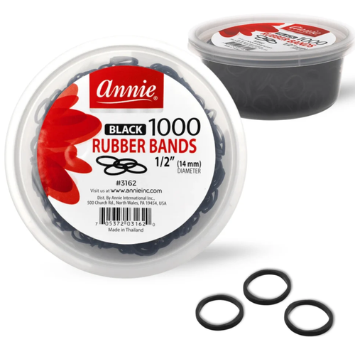Annie Black Rubber Bands (1000 Count) 1:2''.png