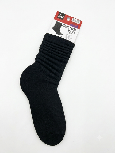 Eden Slouch Socks 9 11 Size Black.png