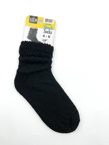 Eden Slouch Socks 4 6 Size Black.png