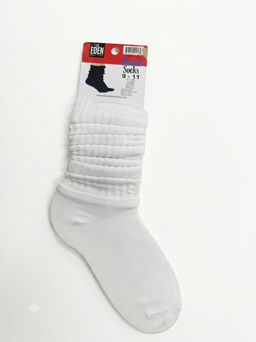 Eden Slouch Socks 9 11 Size White.png
