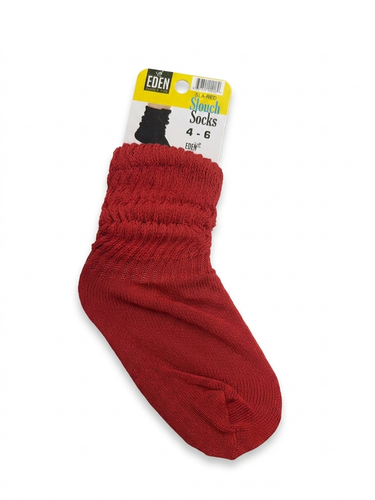 Eden Slouch Socks 4 6 Size Red.png